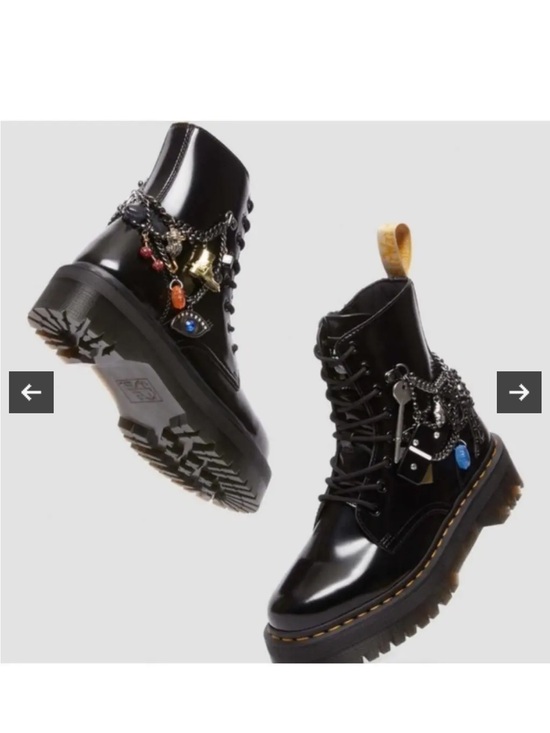 Marc Jacobs Shoes - Marc Jacobs X Dr. Martens Black Leather Lace-Up Charm Combat Boots